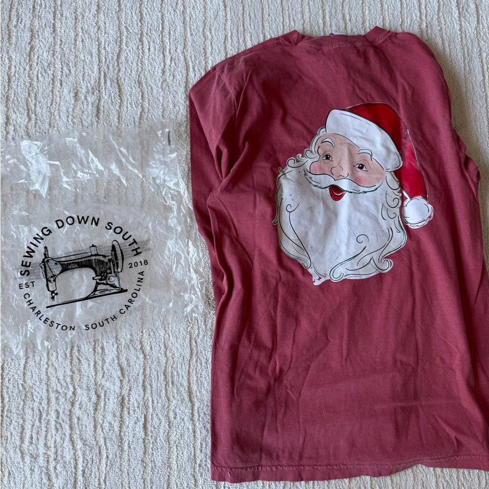 Sewing Down South Santa Long Sleeve Shirt (S)